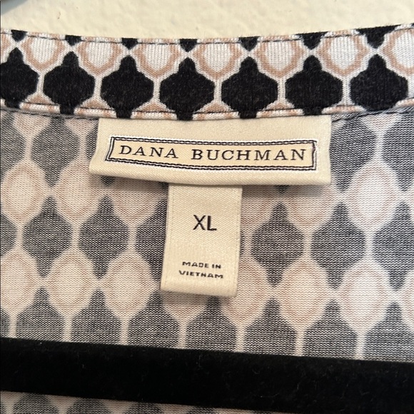 Dana Buchman Black and White Diamond Blouse - Picture 2 of 2